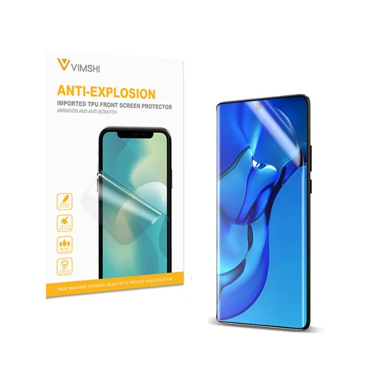 Защитно фолио за екран Vimshi, Regenerable Premium Hydrogel, HD-Ultra, Съвместим с OPPO A57e