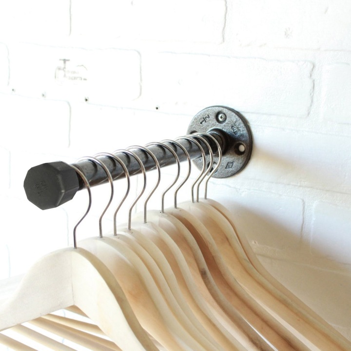 Fém akasztó Boruraf modell, szürke, 22x2x8 cm