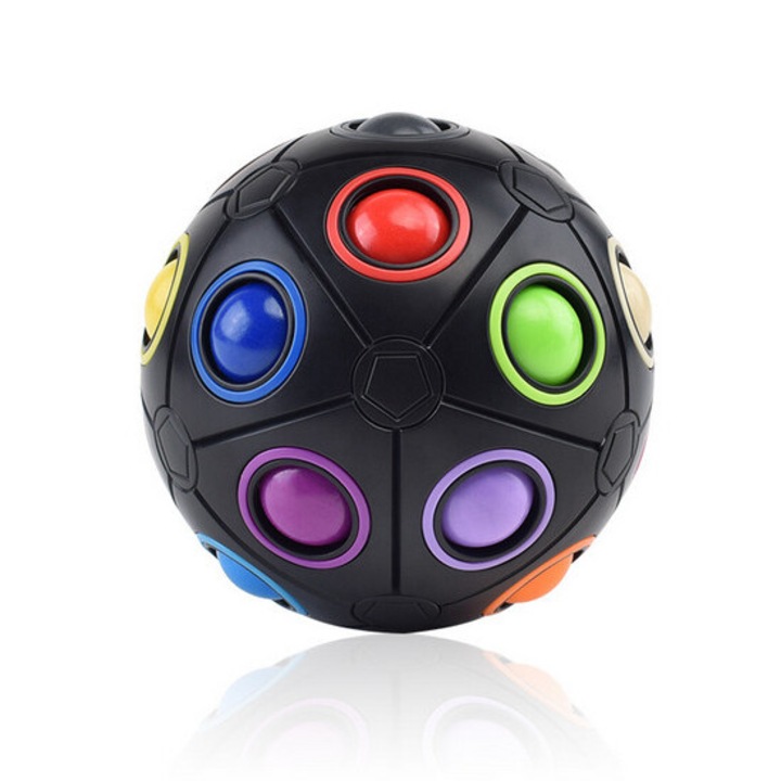 Minge magica puzzle Fanxin, antistres, negru, 9.7x9.7x9.7cm