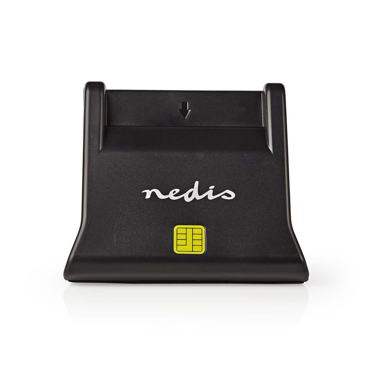 Cititor de carduri, Nedis, Smart Card (ID), USB 2.0, desktop, negru