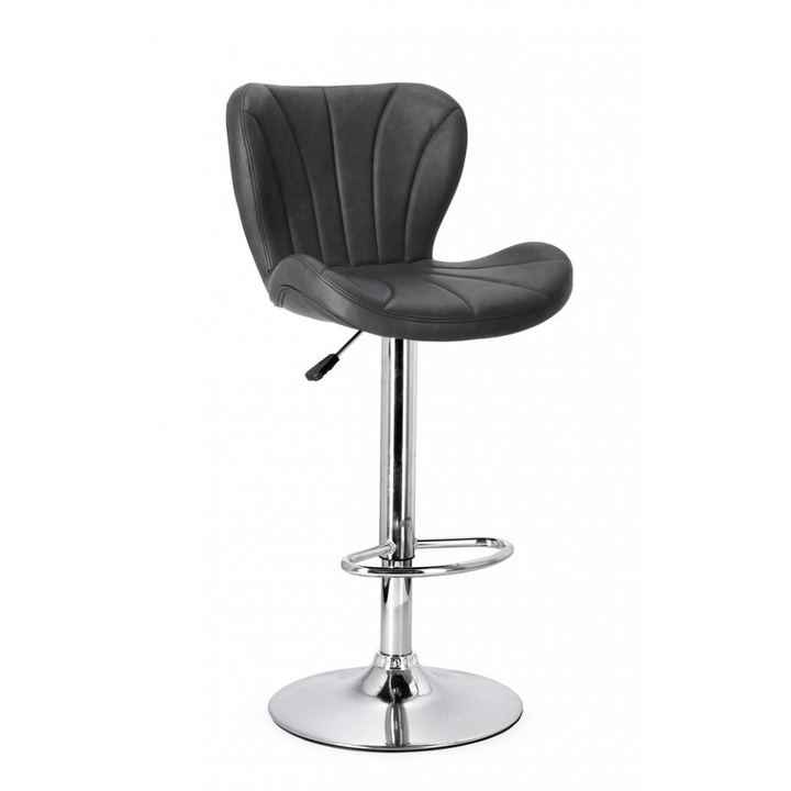 Set 2 scaune bar argintiu gri antracit Lexington 47x53x90.5/109.5 cm