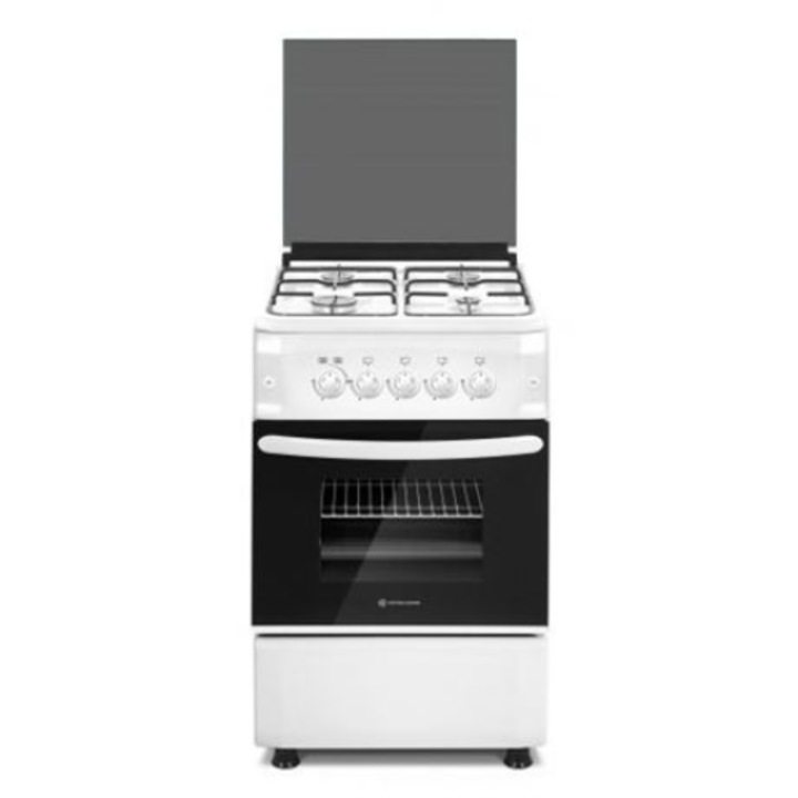 NOVACOOK PB-gáz üzemű gáztűzhely 4 égős 50x60 fehér (F5S40G2W LPG)