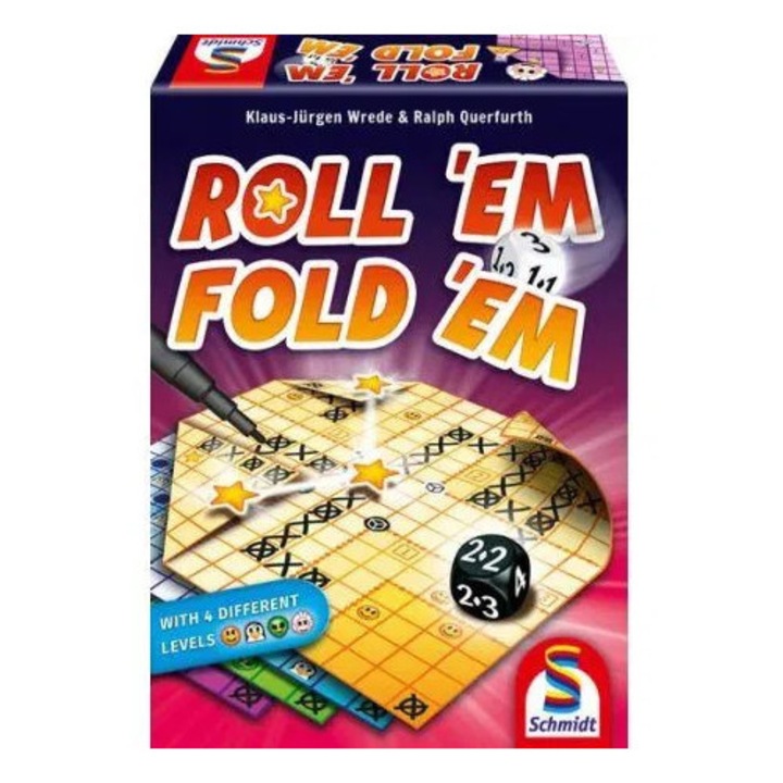 Schmidt Roll 'em fold 'em angol nyelvű társasjáték (4001504883485)