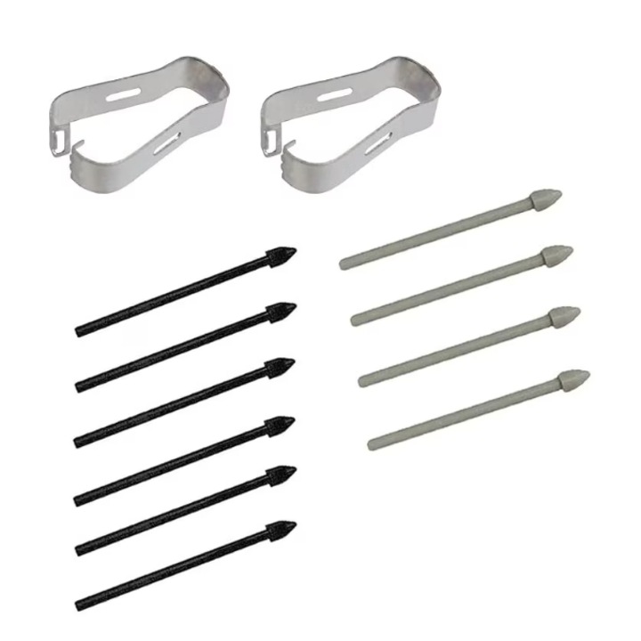 Set 10 inlocuire varf Stylus, JENUOS®, pentru Samsung Galaxy Tab S6/S7/S8+ NOTE10/20, Negru/Gri