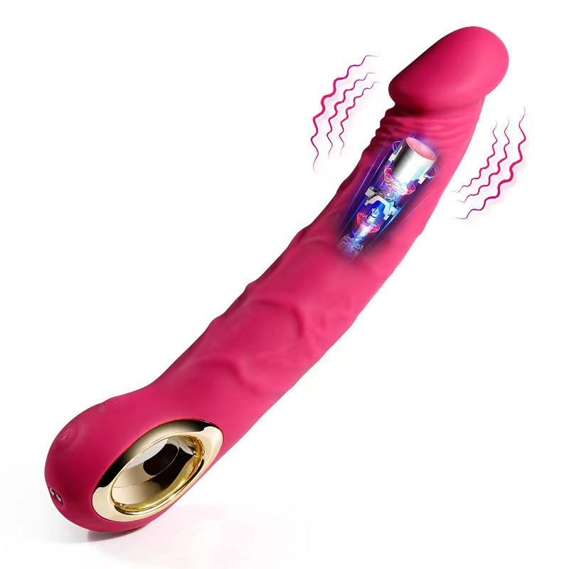 Vibrator vibrator puternic cu 10 stimulatoare vibratoare clitoridiene, masaj pentru vagin punct G, trandafir rosu