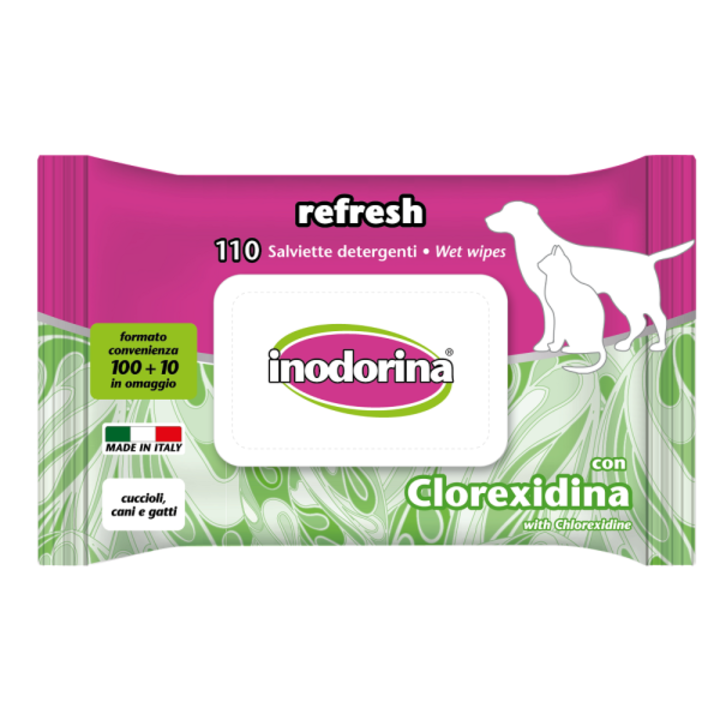 Nedves törlőkendő klórhexidinnel kutyáknak és macskáknak, 110 db