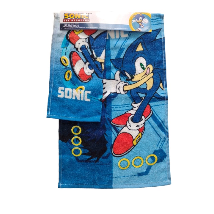 Комплект от две кърпи за ръце и лице 30х30 см и 30х50 см, 100% памук, многоцветни, Sonic