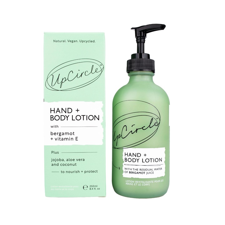 Hidratáló krém testre és kézre, Bergamot, UpCircle, 250 ml