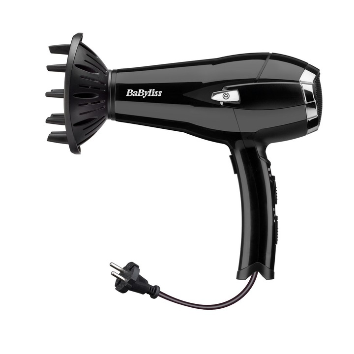 BaByliss D374DE, 2000 W, йонизиран, черен, сешоар