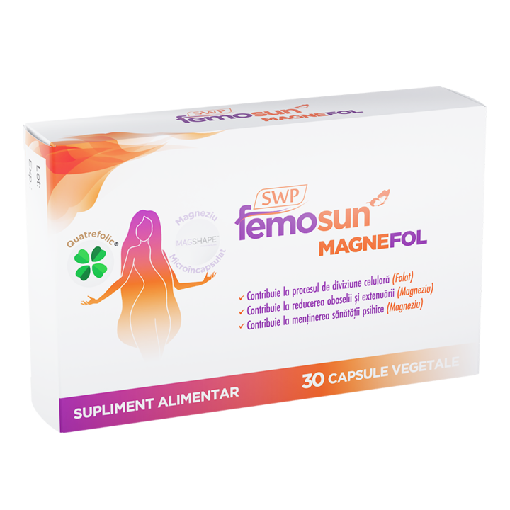 Femosun Magnefol, Sun Wave Pharma, pentru femei insarcinate, 30 capsule vegetale