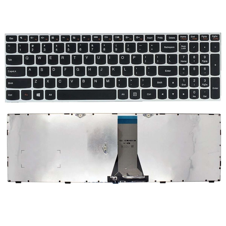 Lenovo billentyűzet, Ezüst, Flex 2 15D, G41 25, G50, G50 30, G50 45, G50 45 ETW, G50 70, G50 70A, G50 70AT, G50 70AT IFI, G50 70AT ISE, G50 70AT ITH
