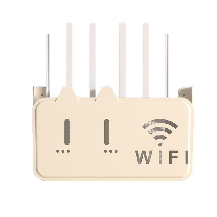 Кутия за съхранение на рутер, ABS, дизайн с отвори, стенен монтаж, бяла