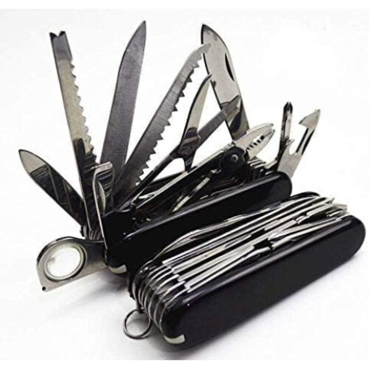 Briceag Multifunctional, 17 in 1, Otel Inoxidabil, 9 X 3 cm, Negru, dalimag