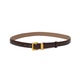 Curea pentru dama, JOLAR. eleganta din piele naturala cu cusutura, catarama clasica aurie, 104 cm BZ-46DKBN Maro inchis