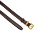 Curea pentru dama, JOLAR. eleganta din piele naturala cu cusutura, catarama clasica aurie, 104 cm BZ-46DKBN Maro inchis