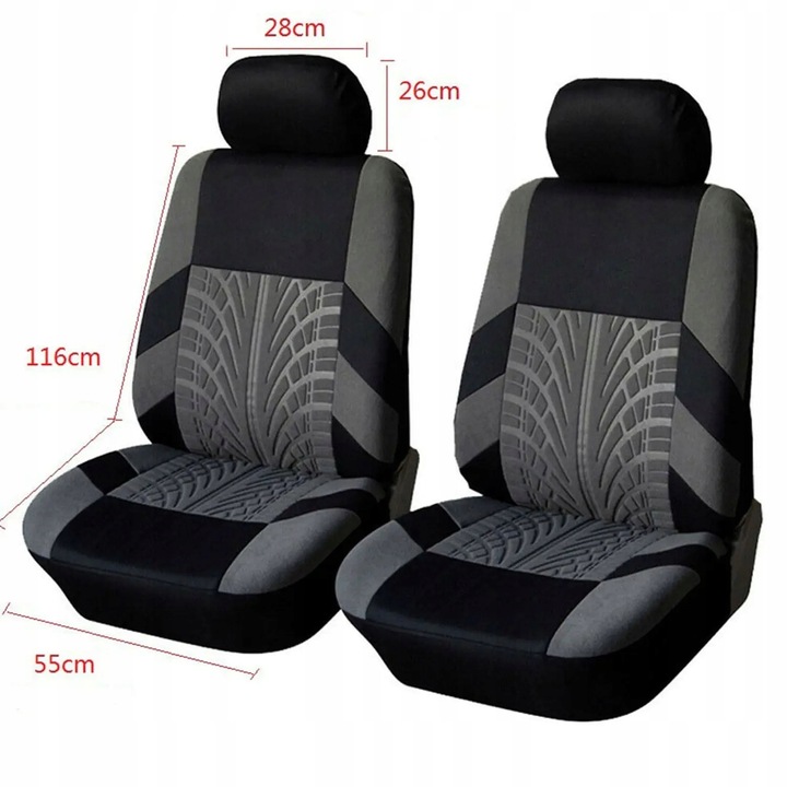 Huse pentru scaune fata Universal negru si gri