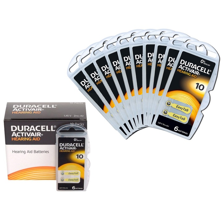 Батерии за слухови апарати DURACELL 60x 10.230
