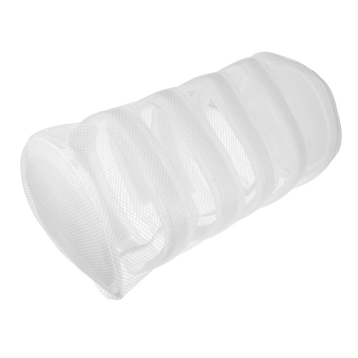 Sac pentru Spalare Incaltaminte, Design Transparent cu Plasa, 40x19cm, Alb