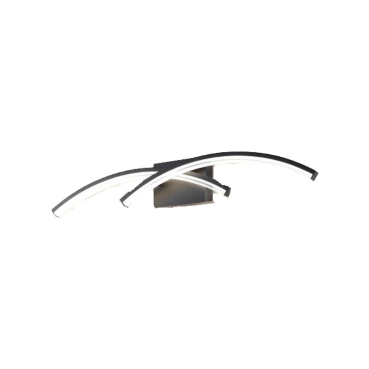 EIDEARAY fali lámpa LED-del, 60 cm, 15 W, 1250 lm, modern, fekete, fali, E energiaosztály