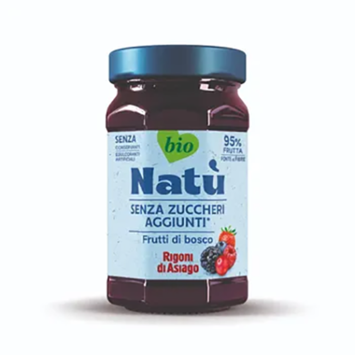 Dulceata bio din fructe de padure fara zahar, Rigoni di Asiago, 240g