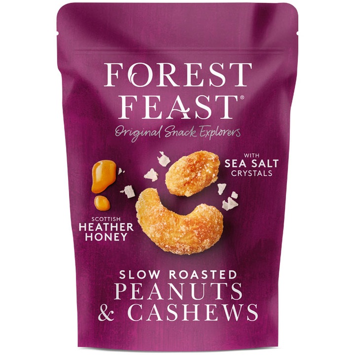 Mix de alune si caju cu miere si sare de mare, Forest Feast , 120g
