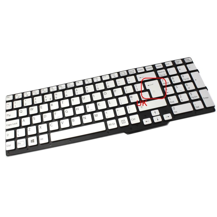 Клавиатура за Sony Vaio FIT13, Series, US оформление FIT13A, FIT13N, SVF13, SVF13A, SVF13N, SVF13N100C, SVF13N12CG, SVF13N12CW, SVF13N12SA, сребрист
