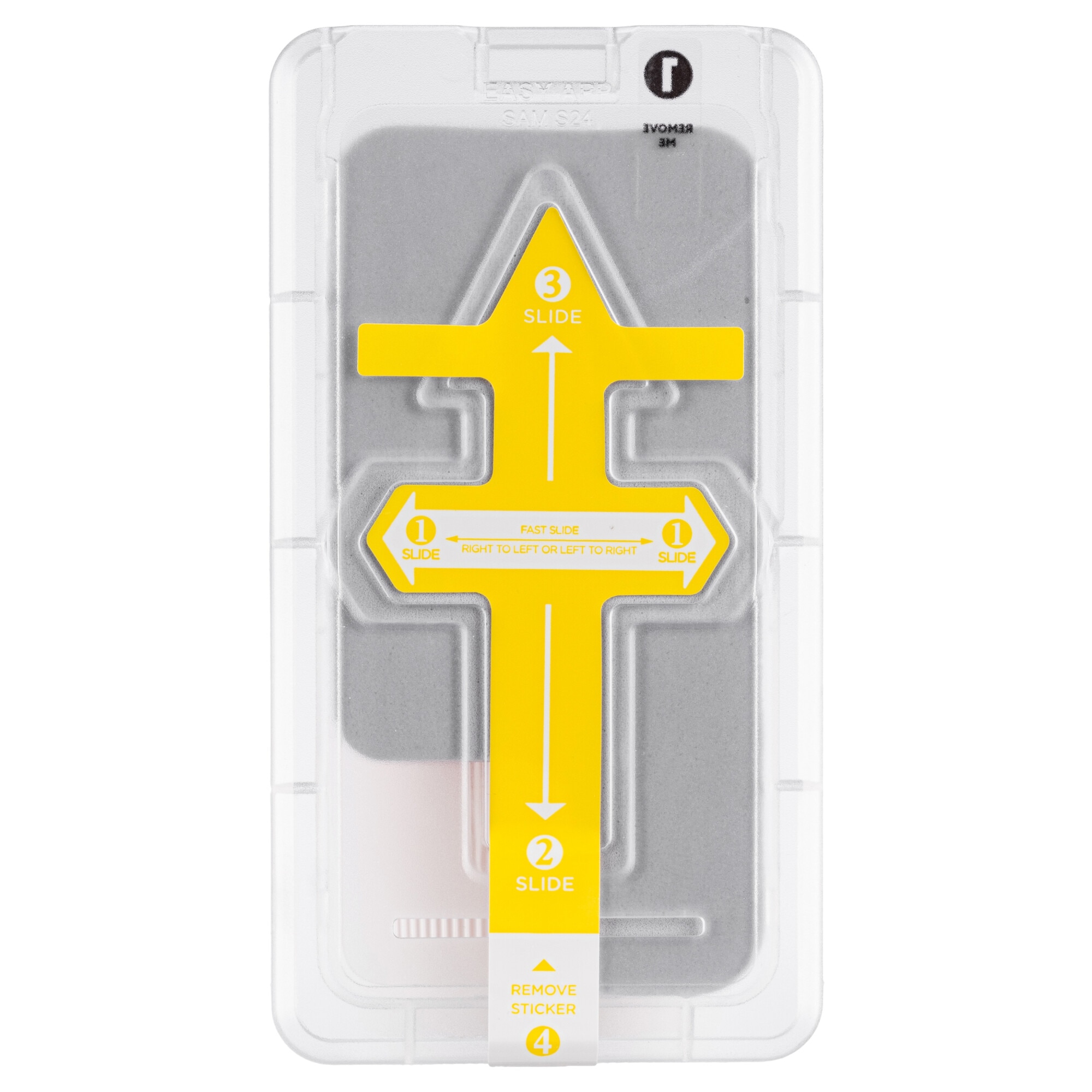 Folie sticla Booster, Clear, compatibila cu Samsung S24, instalare rapida via dispozitiv special, Full Glue, securizata, duritate militara, Ultra HD, sticla profesionala, anti zgarieturi, anti socuri, margini negre, kit si racleta incluse, Easy App