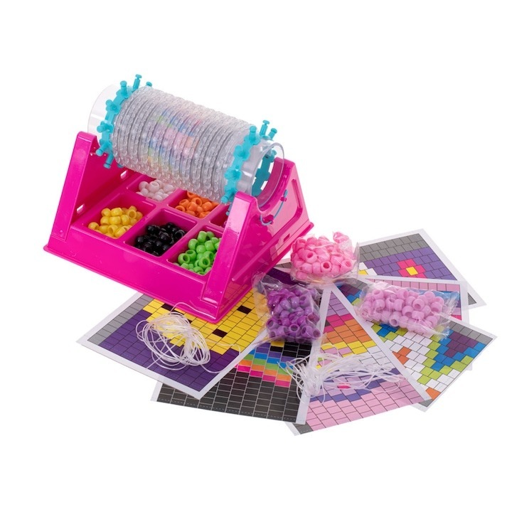 Kit pentru confectionare bratari cu margele, 9 culori diferite, Dactylion®