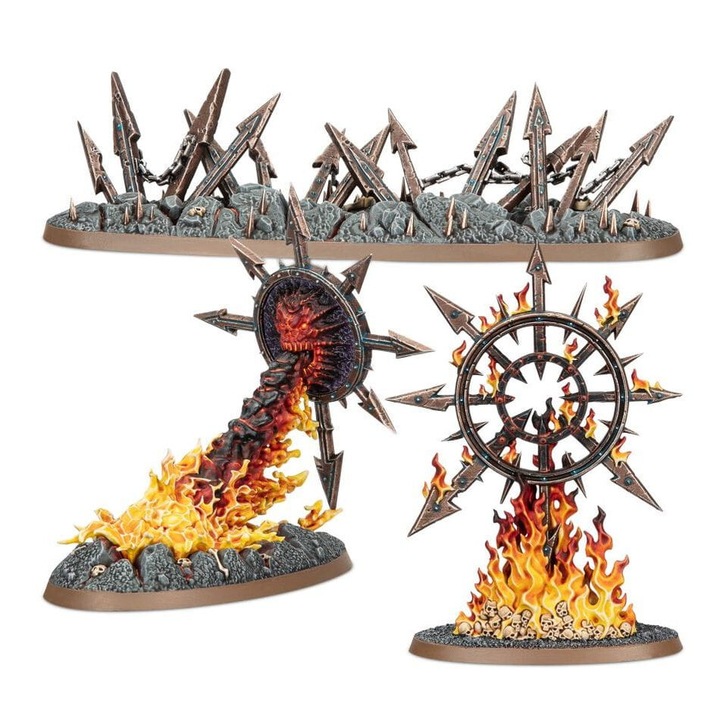 Разширение за игра Games Workshop Warhammer Age fo Sigmar Endless Spells Slaves to Darkness, 3 модела, Сив