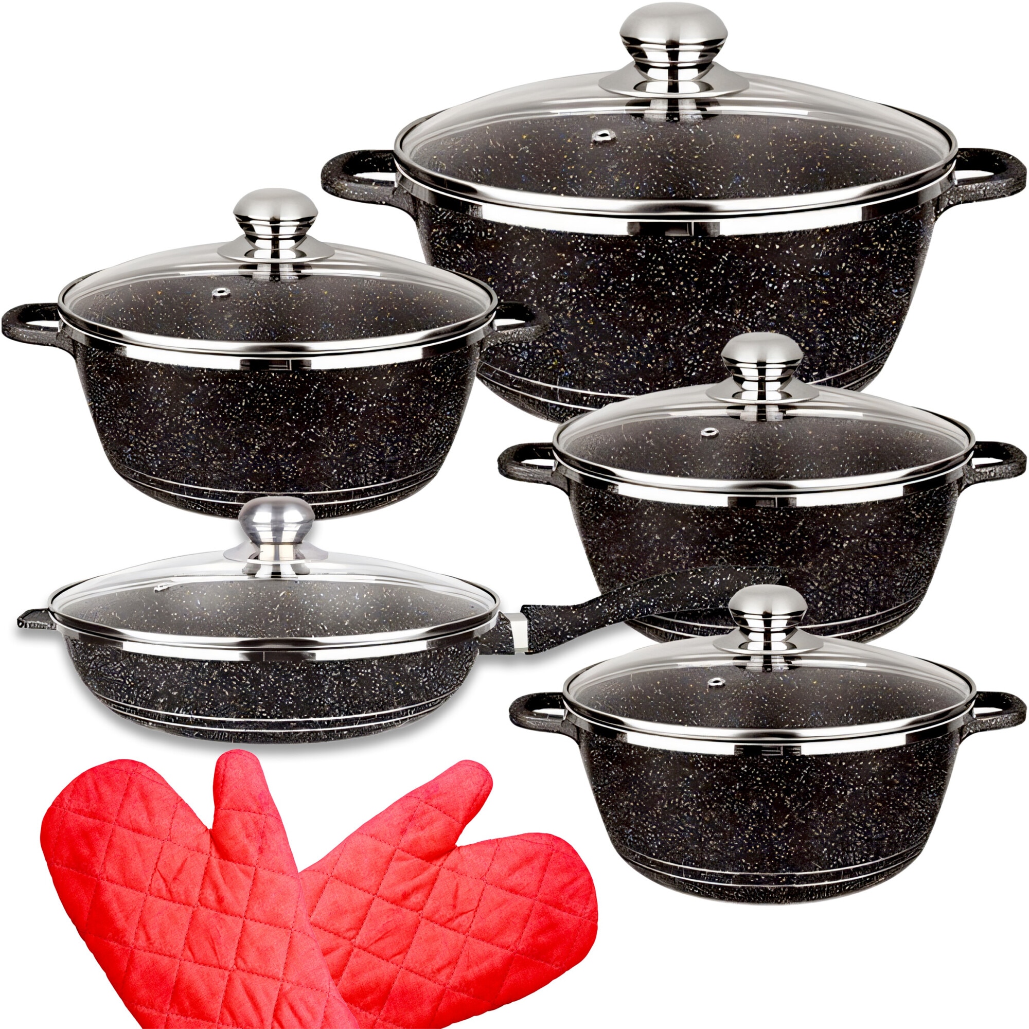 Set Pentole Inox 12 Pezzi — Tezzo