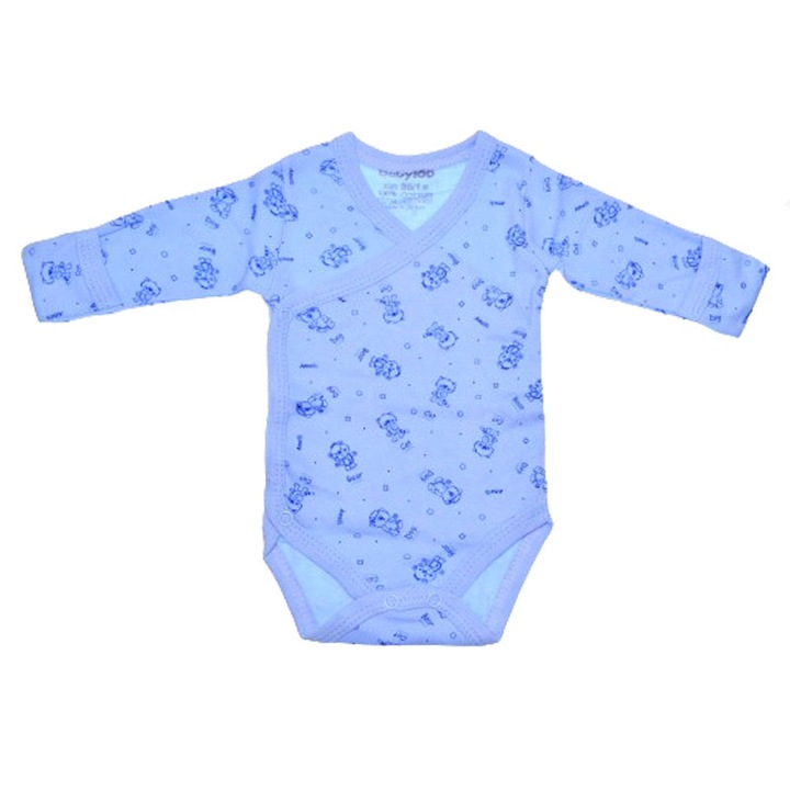 Body cu maneca lunga si manusi pentru baieti BabyToo BDYBT-10, Albastru 109994