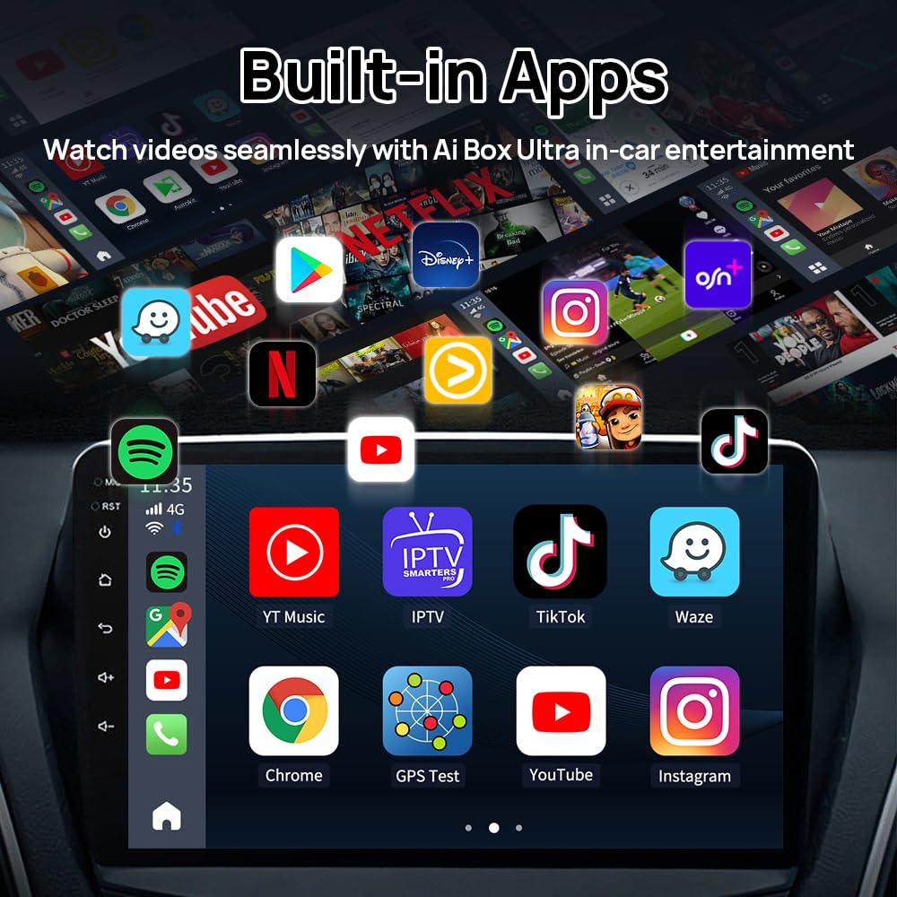 CarPlay Ai Box Android 13.0 Accepta numai masini CarPlay si ecran