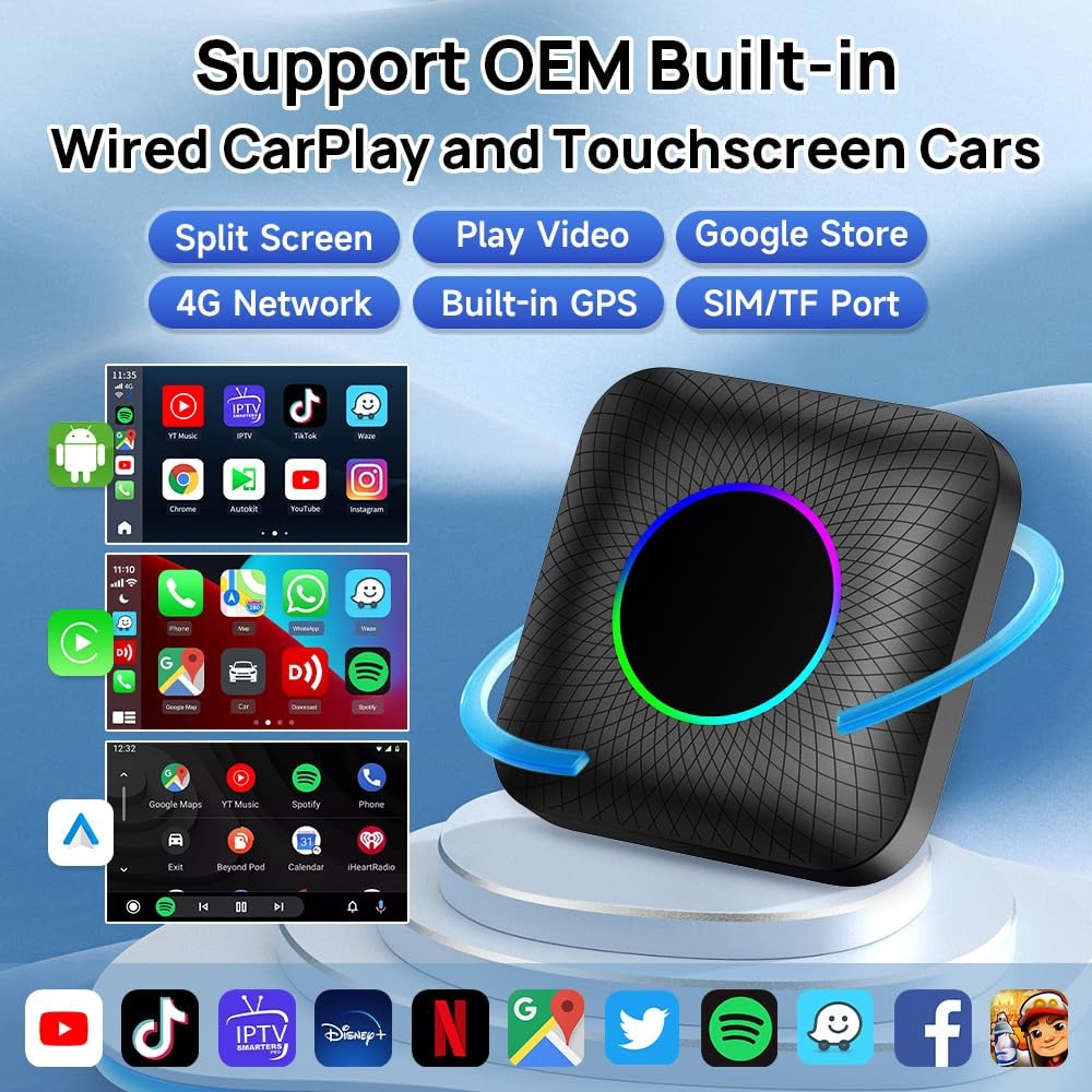 CarPlay Ai Box Android 13.0 Accepta numai masini CarPlay si ecran