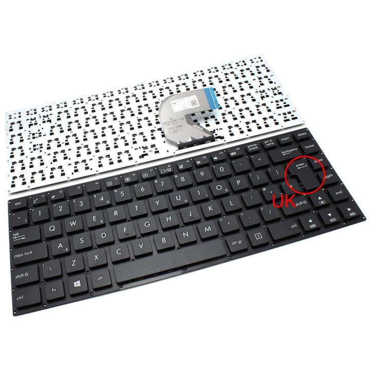 Клавиатура Asus 0KN0-SE1UK32 UK, 0KNL0-4103UK00 UK, ASM14M96G8-5281B UK, VivoBook E403 UK, VivoBook E403S UK, VivoBook E403SA UK, VivoBook L403S UK
