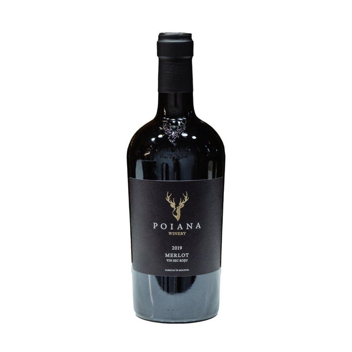 Vin Merlot 2019, Vinaria Poiana, rosu sec, 0.75l