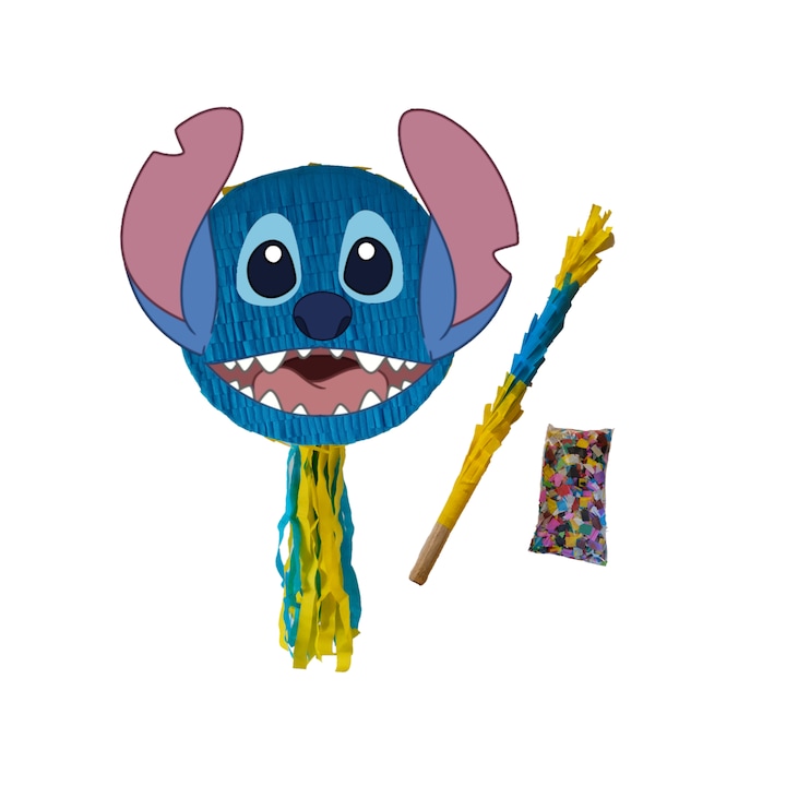 Pinata Stitch bottal és konfettivel, Pinastar