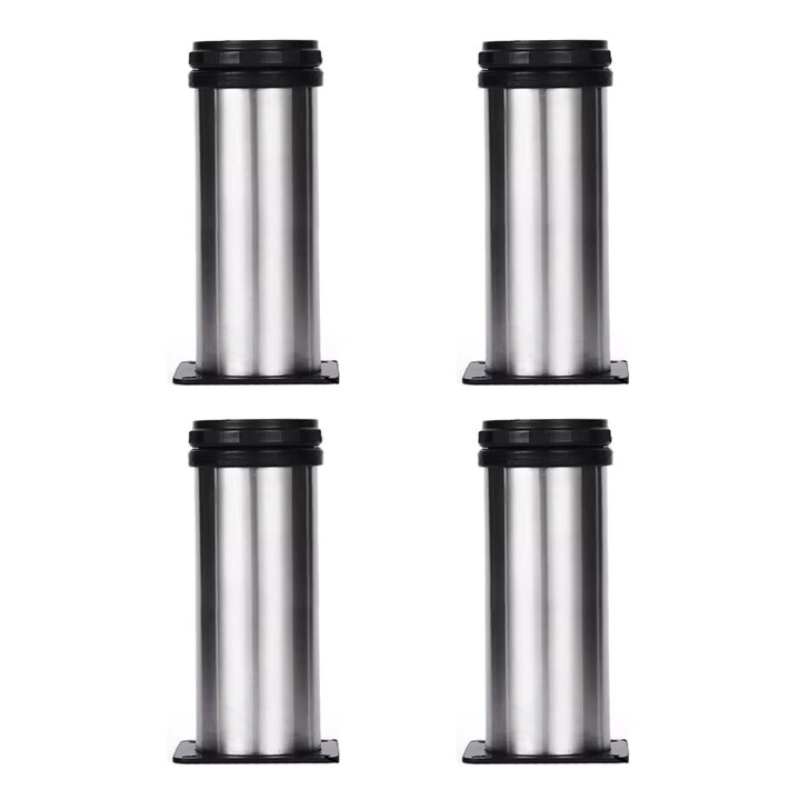 Picior din inox pentru pat, Ø 42 mm x 15 cm, 4 buc / set