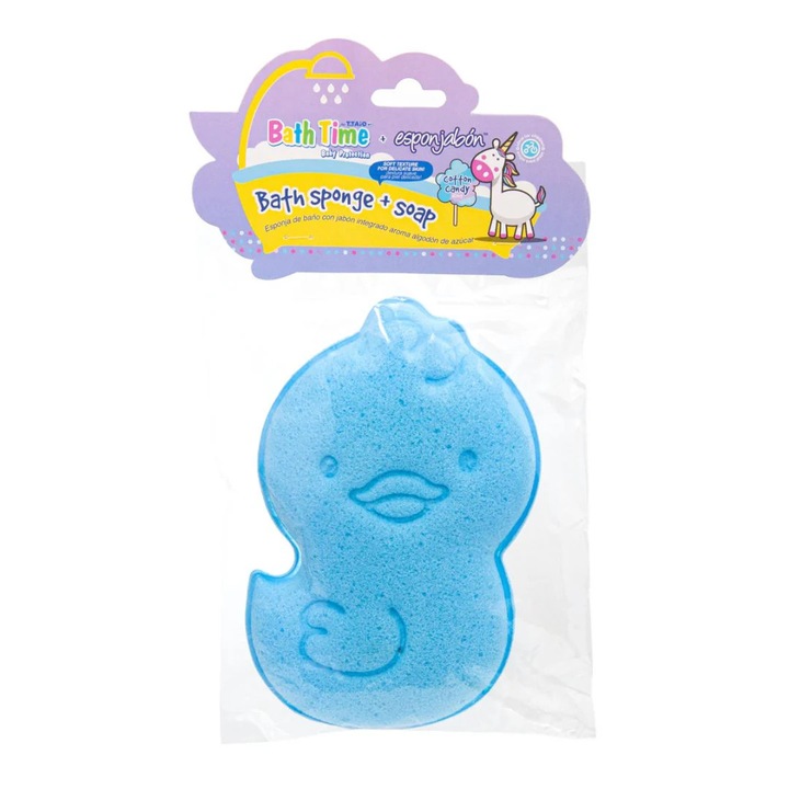 2 az 1-ben Blue ratusca zuhanyszivacs és beépített szappan, vattacukor illattal, Espojabon, 1 db