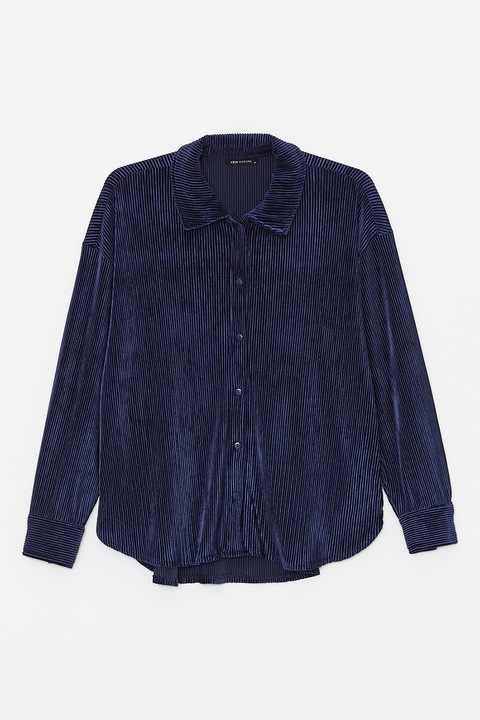 LC WAIKIKI, Camasa supradimensionata din reiat, Bleumarin