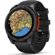 Smartwatch Garmin Fenix 8, 47mm, AMOLED, GPS, Wi-Fi, Android/iOS, Glass, Otel inoxidabil, Slate Gray, Black Silicone Band