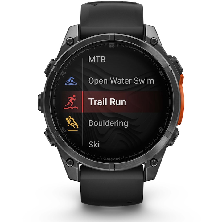 Смарт часовник Garmin fenix 8, 47 мм, AMOLED, Slate Grey, Black Silicone Band