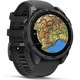 Smartwatch Garmin Fenix 8, 47mm, AMOLED, GPS, Wi-Fi, Android/iOS, Glass, Otel inoxidabil, Slate Gray, Black Silicone Band