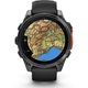 Smartwatch Garmin Fenix 8, 47mm, AMOLED, GPS, Wi-Fi, Android/iOS, Glass, Otel inoxidabil, Slate Gray, Black Silicone Band