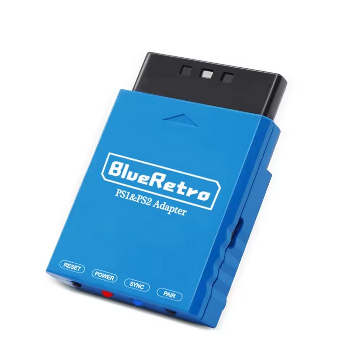 Адаптер за безжичен контролер BlueRetro за конзола Sony Playstation 1, Playstation 2, син