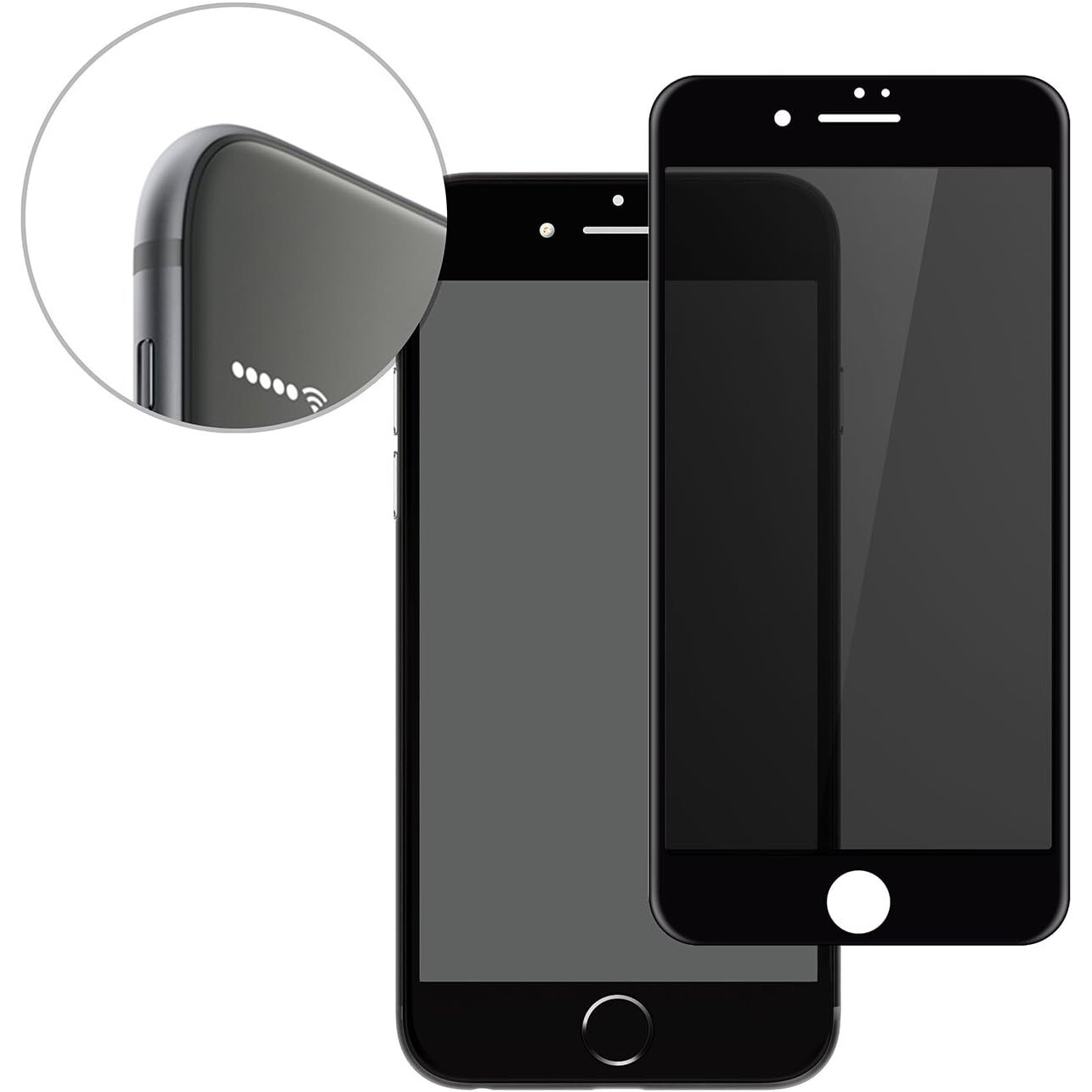 Folie Privacy Compatibila cu IPhone 7/8 SE, (5G), Full Cover, 6D, Calitate Premium