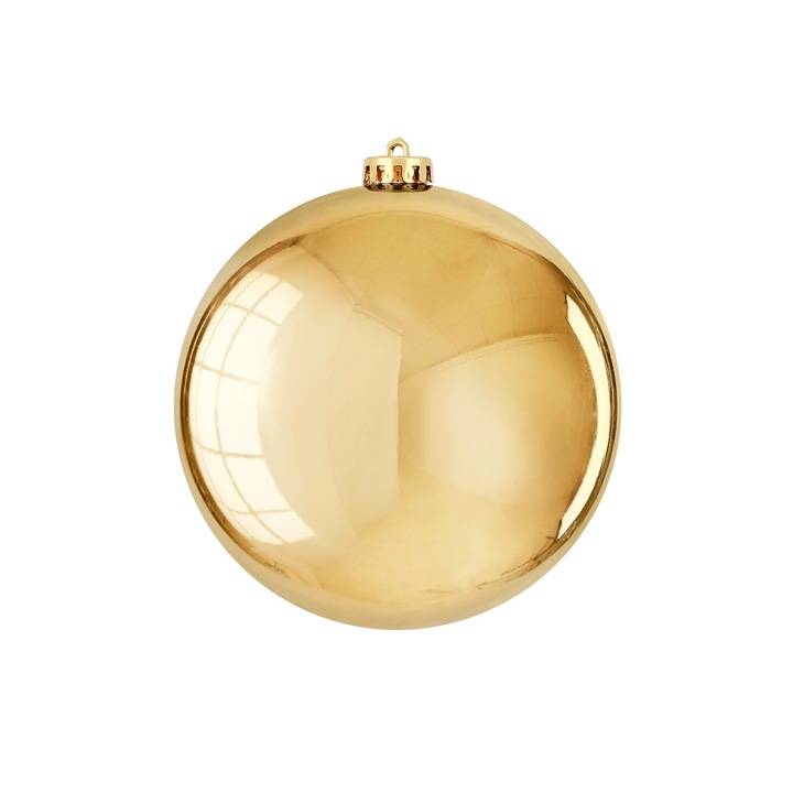 Ornament rotund auriu lucios 15 cm