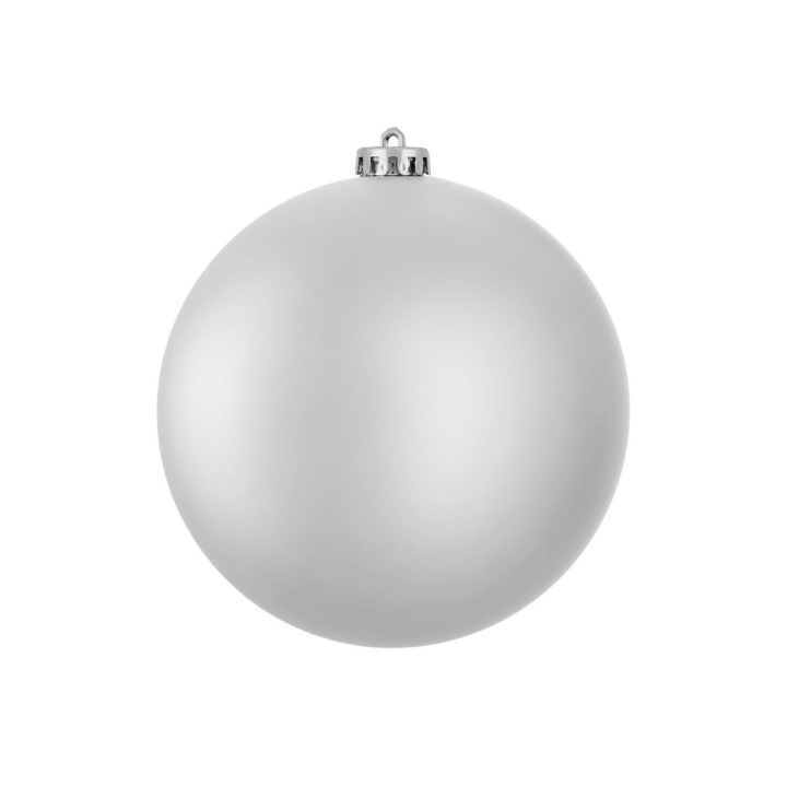 Ornament rotund argintiu mat 15 cm