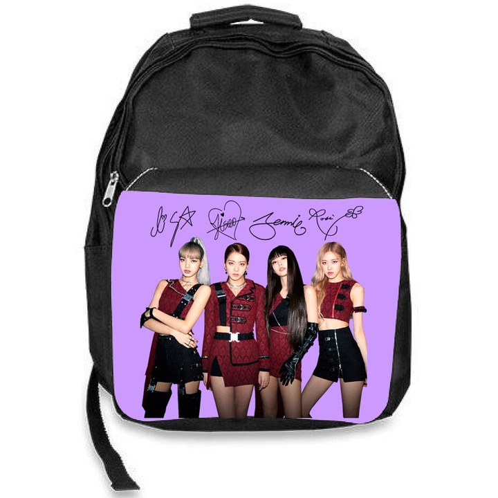 Ученическа раница Blackpink kpop blinks, черна, 30x45x17см