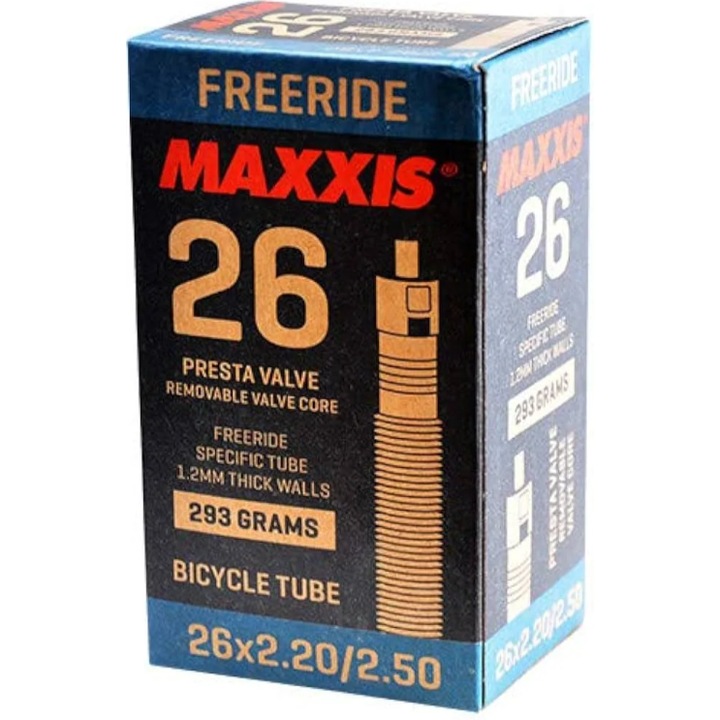 MTB MAXXIS TUBE FREERIDE 26X2.20/2.50 GAL-FV belső cső, presta szelep
