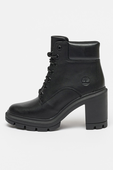 Timberland, Botine de piele cu toc masiv Allington Heights, Negru